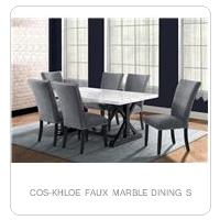COS-KHLOE FAUX MARBLE DINING S